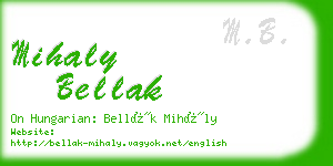 mihaly bellak business card